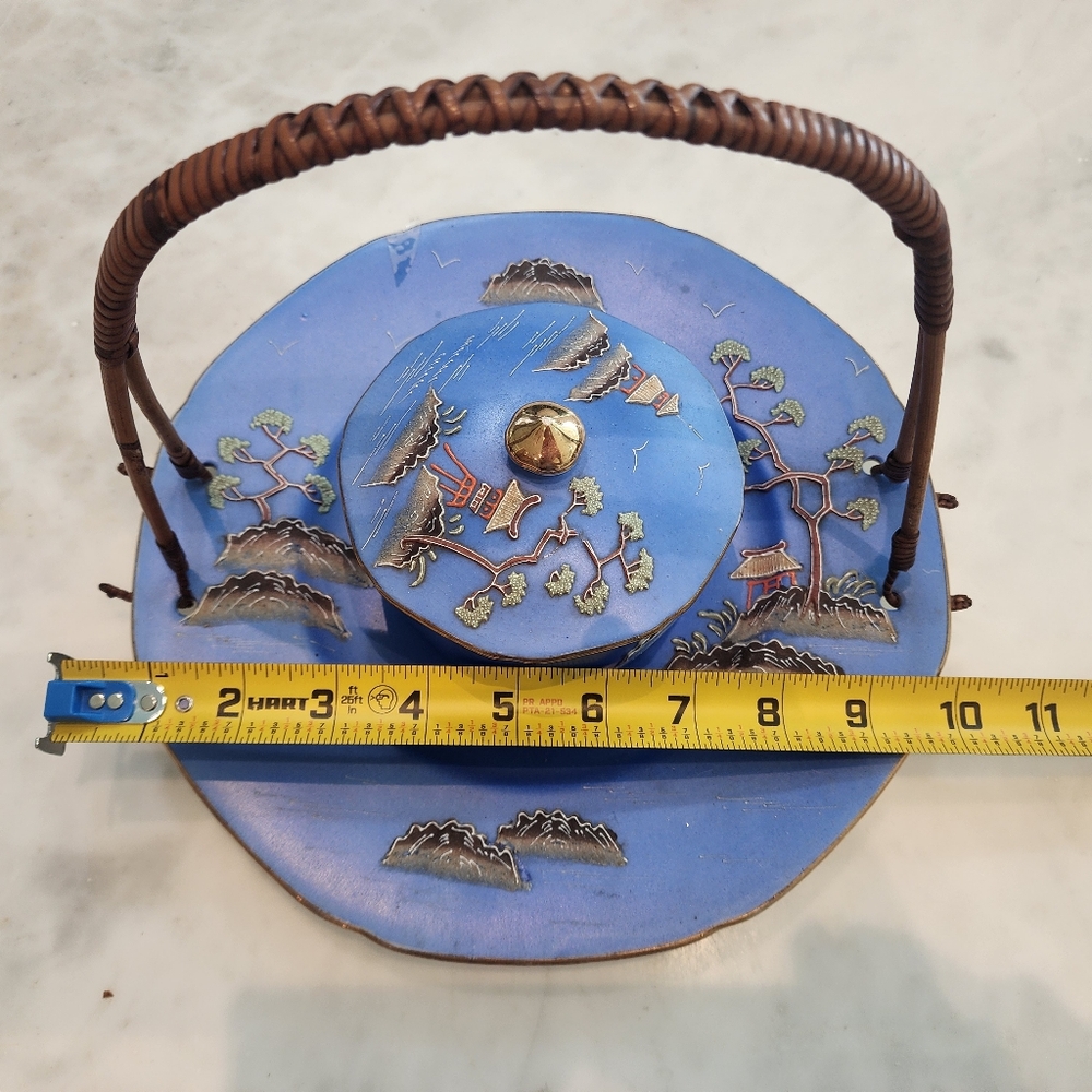 Japanese serving dish hand painted